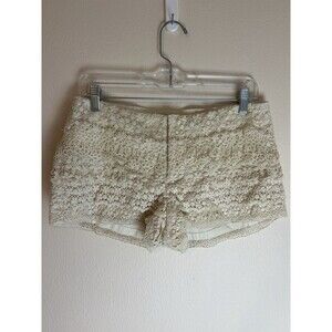 Denim & Supply Ralph Lauren 29 Lace Ruffle Shorts Tiered White Boho Mid Western